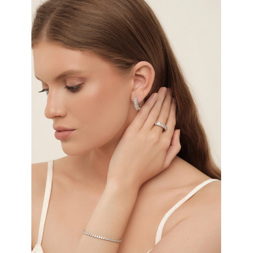 Браслет из серебра 925 пробы с фианитами