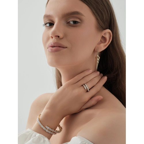 Серьги из золота 585 пробы с фианитами