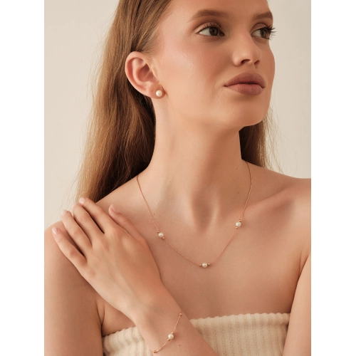 Браслет из золота 585 пробы с жемчугом