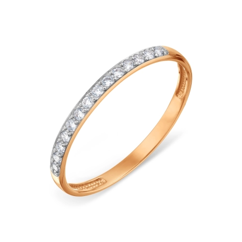 Кольцо из золота 585 пробы с фианитами