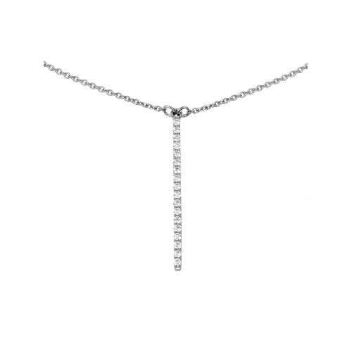 Колье из серебра 925 пробы с фианитами