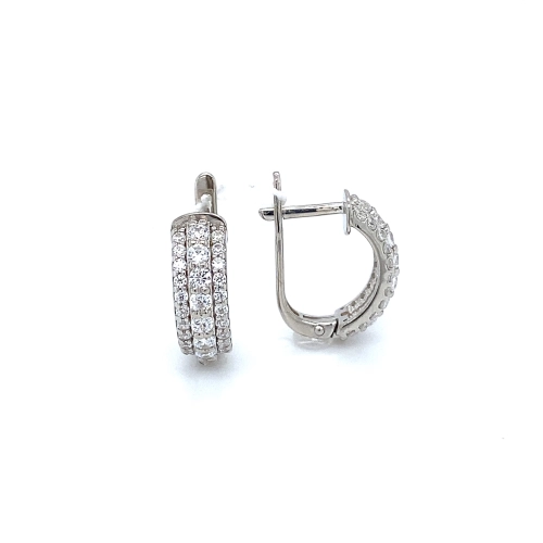 Серьги из серебра 925 пробы с фианитами