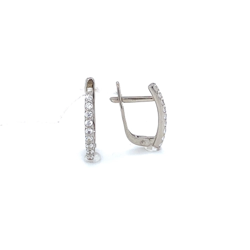 Серьги из серебра 925 пробы с фианитами