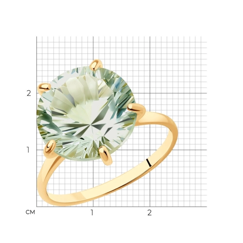 Кольцо из золота 585 пробы с аметистом