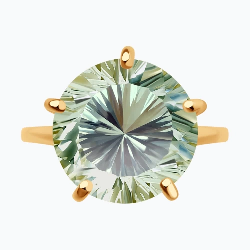 Кольцо из золота 585 пробы с аметистом