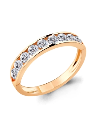 Обручальное кольцо из золота 585 пробы с бриллиантами