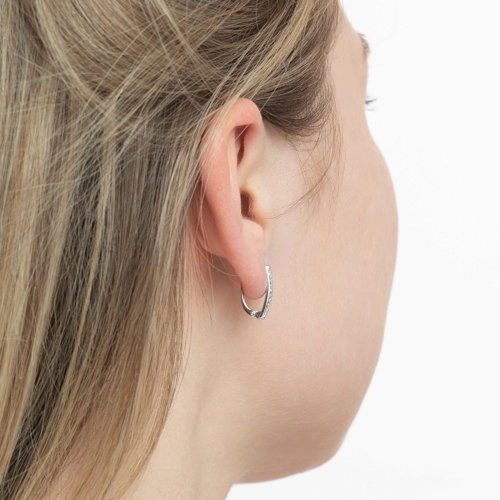 Серьги из белого золота 585 пробы с бриллиантами