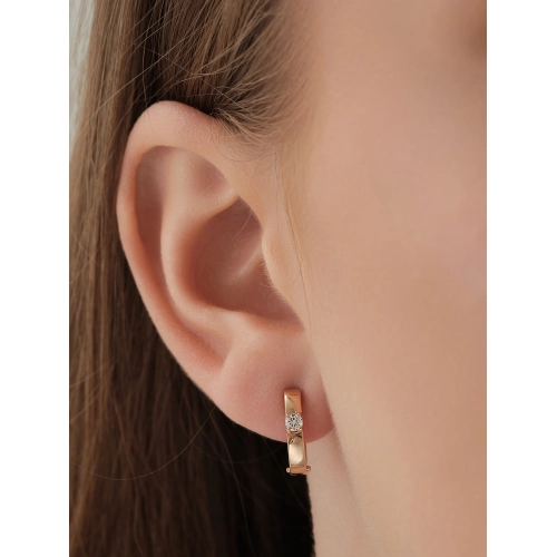 Серьги из золота 585 пробы с фианитами