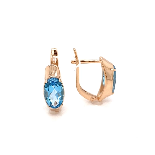 Серьги из золота 585 пробы с топазами