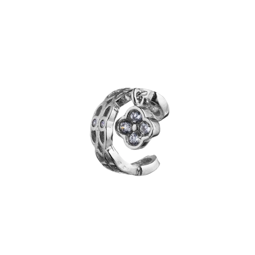 Серьга (925) фианит каффа