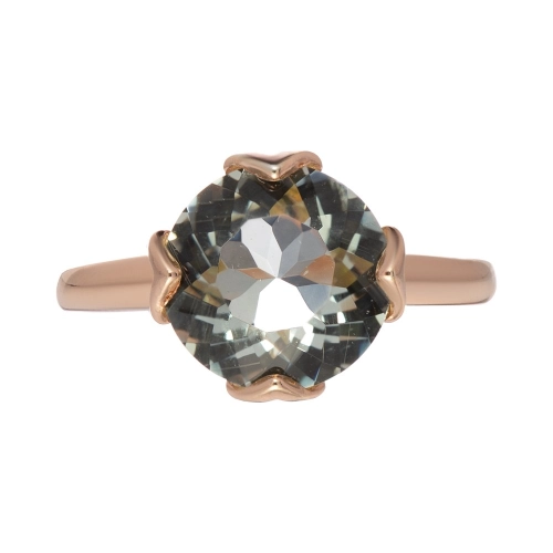 Кольцо из серебра 925 пробы с позолотой, с раухтопазами