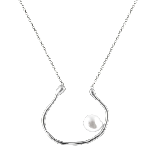 Колье из серебра 925 пробы с жемчугом