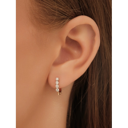 Серьги из золота 585 пробы с бриллиантами