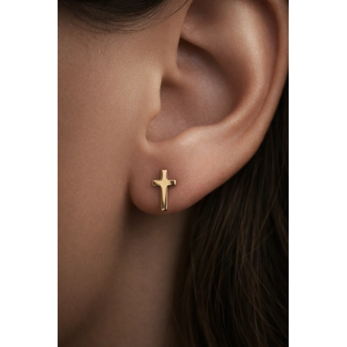 Серьги пусеты из золота 585 пробы