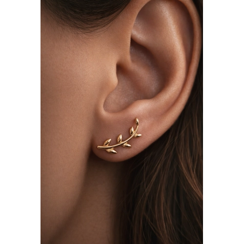 Серьги пусеты из золота 585 пробы