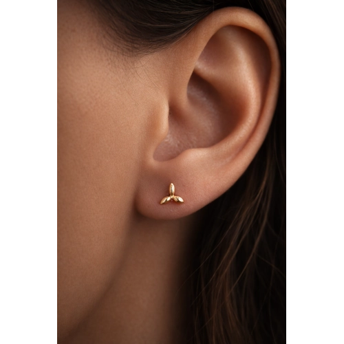 Серьги пусеты из золота 585 пробы