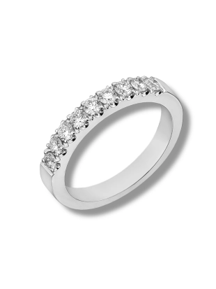 Обручальное кольцо из белого золота 585 пробы с бриллиантами