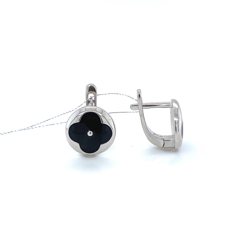 Серьги из серебра 925 пробы с эмалью
