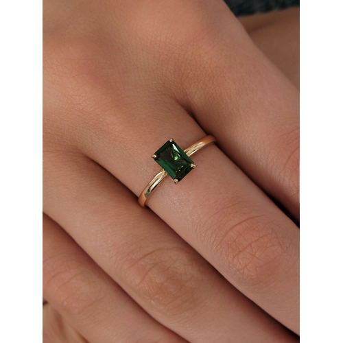 Кольцо (585 ж) турмалин синт.