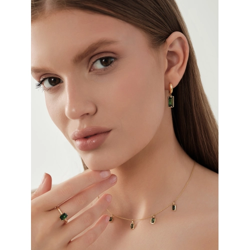 Кольцо (585 ж) турмалин синт.