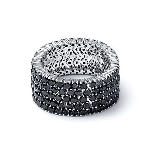 Кольцо (585 б) черный бриллиант