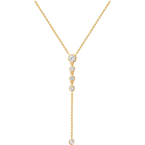 Колье (585) фианит сотуар