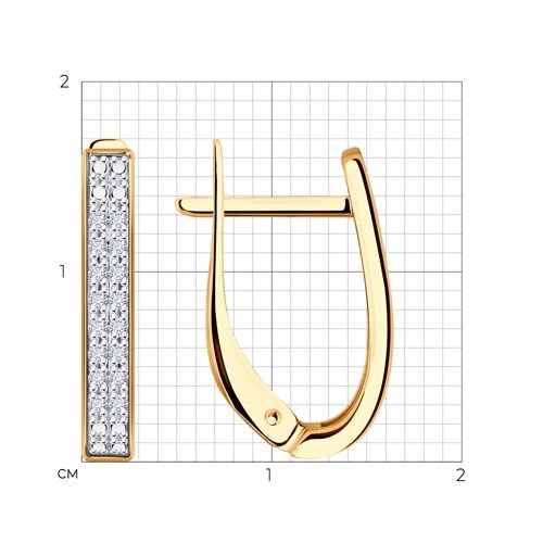 Серьги из золота 585 пробы с бриллиантами