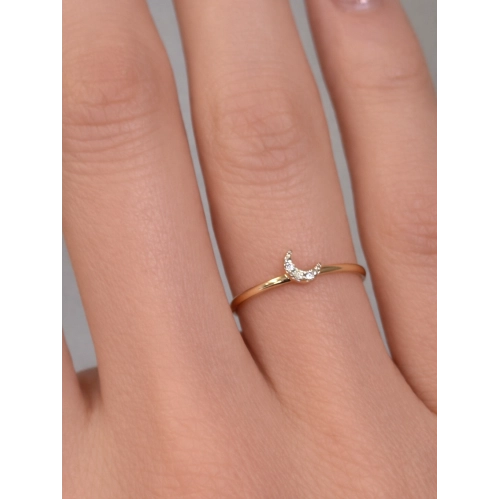 Кольцо из золота 585 пробы с фианитами