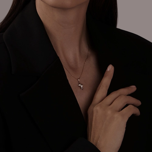 Подвеска Крест из золота 585 пробы