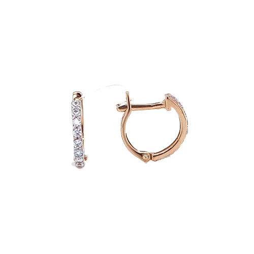 Серьги из золота 585 пробы с фцирконами