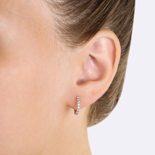 Серьги из золота 585 пробы с фцирконами
