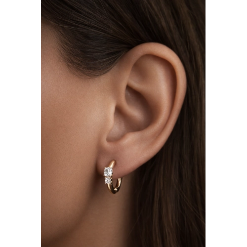 Серьги из золота 585 пробы с фианитами