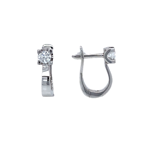 Серьги из белого золота 585 пробы с бриллиантами