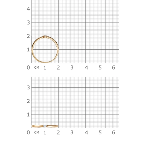 Кольцо из золота 585 пробы с фианитами