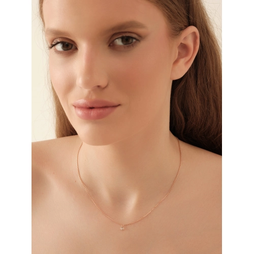 Колье из золота 585 пробы с фианитами