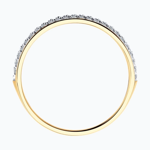 Кольцо из золота 585 пробы с фианитами