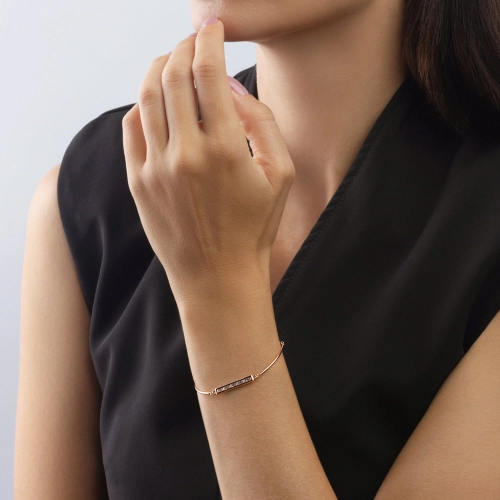 Браслет из золота 585 пробы с фианитами