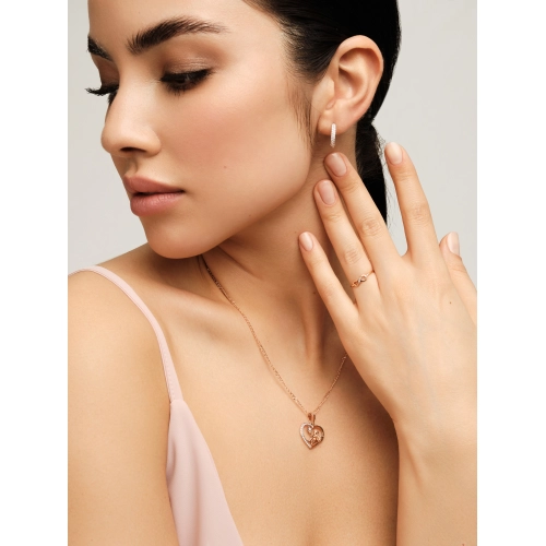 Серьги из золота 585 пробы с фианитами