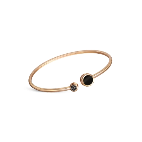 Браслет (585) эмаль, цветной фианит жесткий