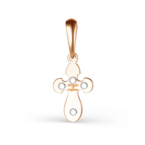 Подвеска Крест из золота 585 пробы с бриллиантами