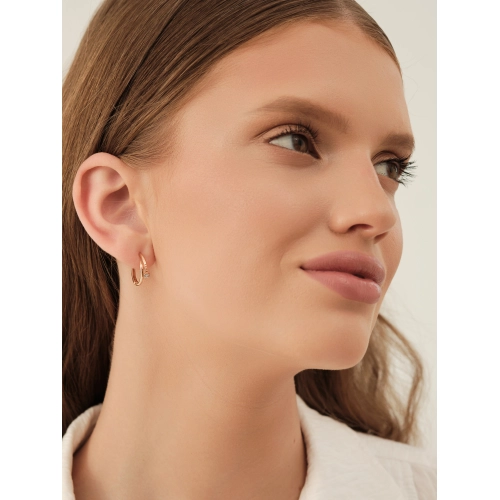 Серьги из золота 585 пробы с фианитами