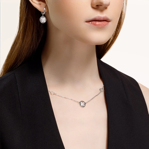 Серьги конго из серебра 925 пробы с перламутром