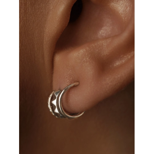 Серьги (925) фианит роллы