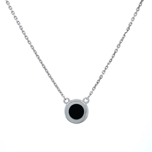 Колье из серебра 925 пробы с агатом