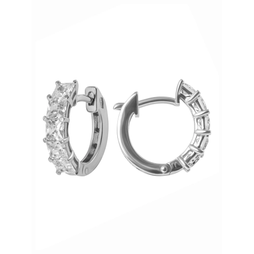 Серьги из серебра 925 пробы с фианитами