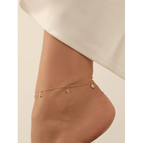 Браслет на ногу из золота 585 пробы