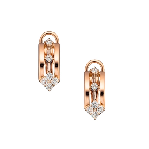 Серьги из золота 585 пробы с бриллиантами