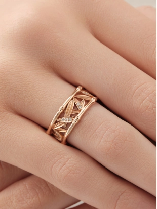 Обручальное кольцо из золота 585 пробы с бриллиантами