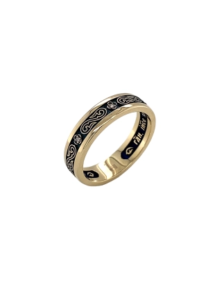 Обручальное кольцо из желтого золота 585 пробы