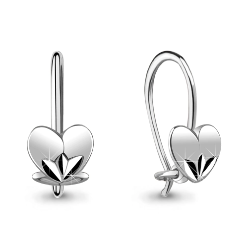 Серьги петельки из серебра 925 пробы